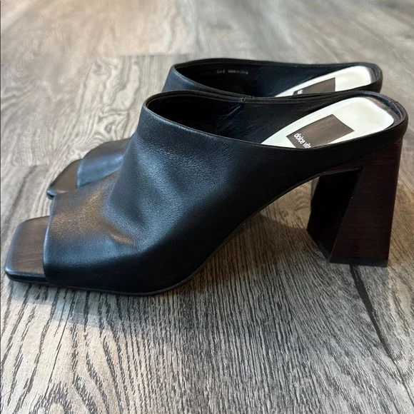 Dolce Vita Shoes Black Mules Size 8 Heels - Picture 11 of 12